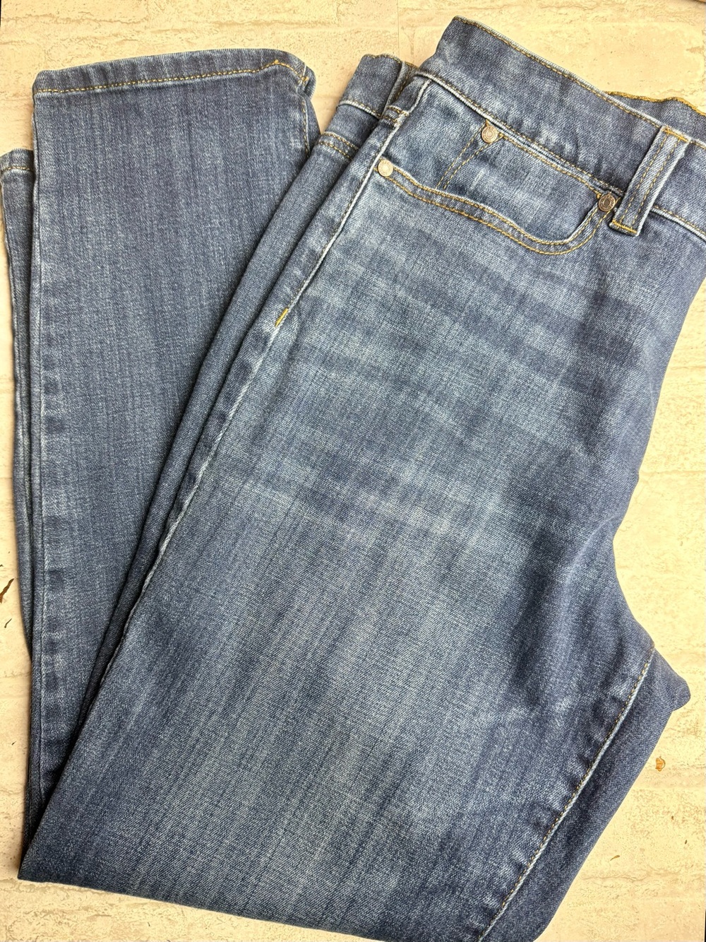 Talbots Simply Flattering 5-Pocket Straight Leg Jeans Blue EUC Womens 12 😍